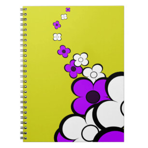 Purple & White Flowers Notebook
