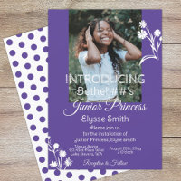 Purple, White Flowers & Polka Dots Princess Party