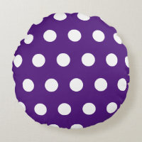 Purple White Geometric Polka Dots