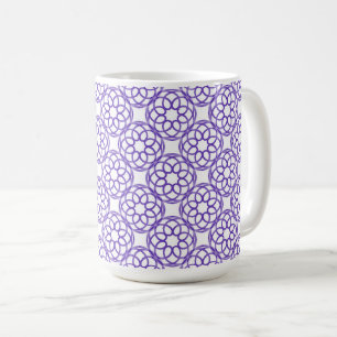 Purple White Geometric Seamless Pattern Coffee Mug