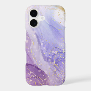 Purple White Gold Watercolor Abstract