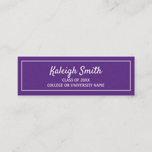 Purple White Graduation Insert Name (Front)