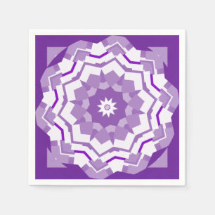 Purple/White Kaleidoscope Napkin