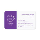 Purple White Logo QR Code Minimalist Modern