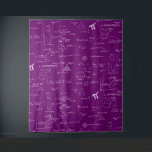 Purple White Mathematic Formulas Equations Tapestry<br><div class="desc">Purple and white backdrop with a pattern of math formulas and equations. Perfect room decor for college rooms or as a graduation backdrop. Illustrated and designed by Patricia Alvarez.</div>