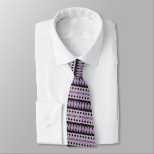 Purple White Modern Neck Tie