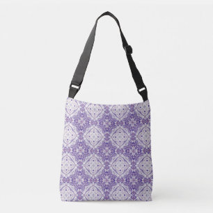 Purple & White Paisley Crossbody Bag