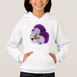 Purple white pansy cutout