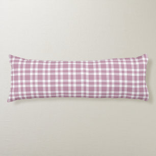Purple White Plaid Pattern Body Cushion