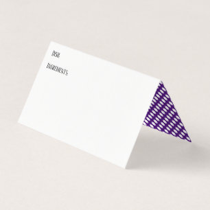 Purple & White Polka Dot Potluck Dish Recipe Cards