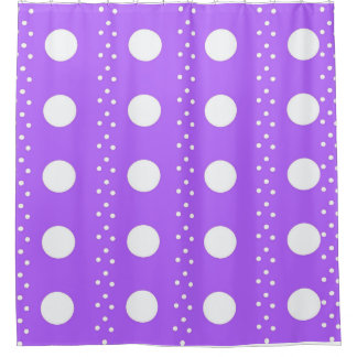 Purple & White Polka Dot Shower Curtain – Fun Mode