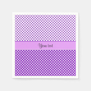 Purple & White Polka Dots Napkin