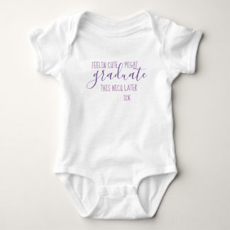 Purple & White Preemie NICU Graduation Baby Bodysuit