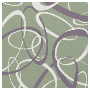 purple white sage geometric loops pattern fabric