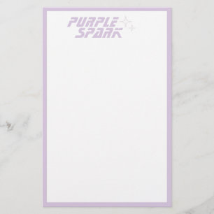 Purple White Small Business Stationery