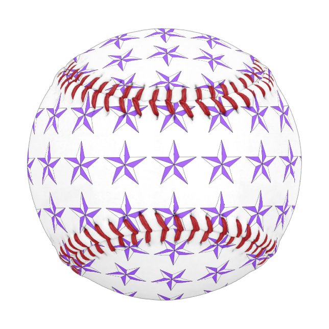 Purple White Stars Baseball (Front)