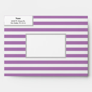 Purple/White Stripes Envelope