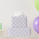 Purple White Stripes Flower Wedding Wrapping Paper<br><div class="desc">Purple and white strips and flowers is the perfect wedding gift wrap your bride will love.</div>