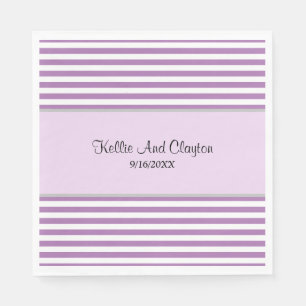 Purple/White Stripes Napkins