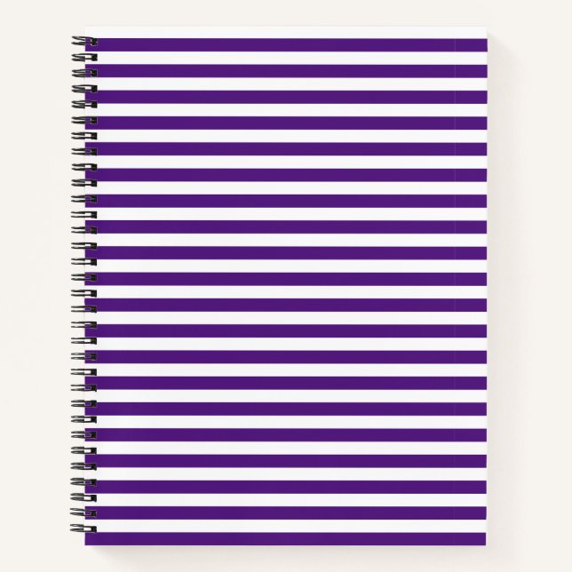 Purple/White Stripes Notebook (Front)