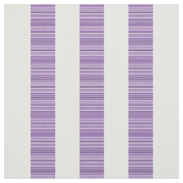 Purple White Vertical Modern Stripes Fabric (Swatch)