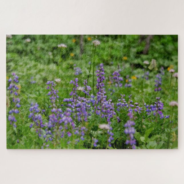 Purple Wild Flowers Jigsaw Puzzle (Horizontal)