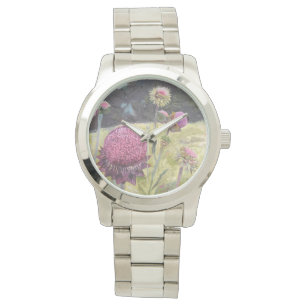 Purple Wild Flowers Lady's Watch