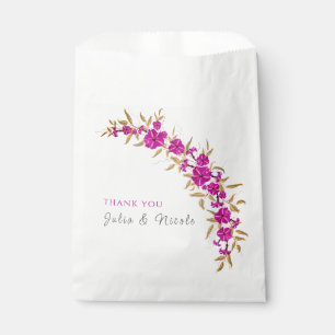 Purple Wild Trumpet Vine Flower Garden Wedding Favour Bags