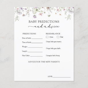 Purple Wildflower Baby Advice and Predictions