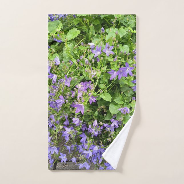 Purple Wildflower Botanical Bath Towel (Hand Towel)