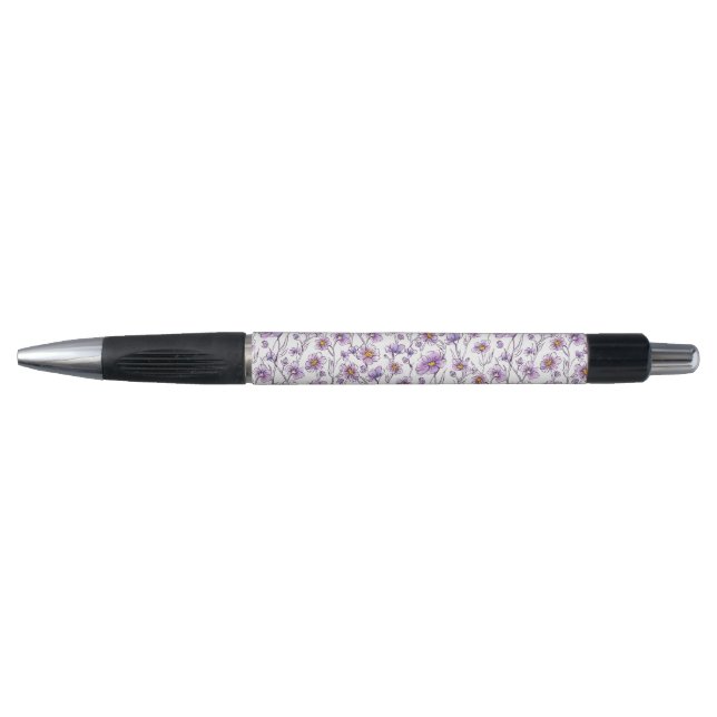 Purple Wildflower Botanical Pattern Design (Front)