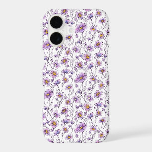 Purple Wildflower Botanical Pattern Design