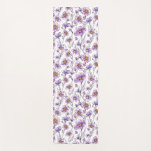 Purple Wildflower Botanical Pattern Design