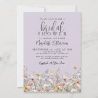 Purple Wildflower Bridal Shower