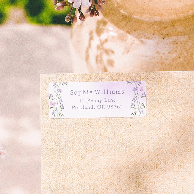 Purple Wildflower Classic Return Address (Creator Uploaded)