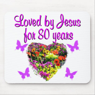 PURPLE WILDFLOWER LOVED BY JESUS FOR 80 YEARS MOUSE PAD