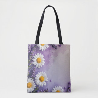 Purple Wildflower Meadow Tote Bag