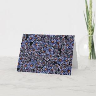 Purple Wildflower Pattern                          Card