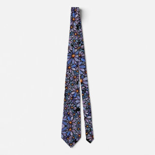 Purple Wildflower Pattern                 Tie