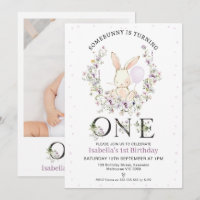 Purple Wildflower Photo Some Bunny 1st Birthday