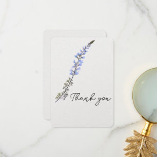 Purple Wildflower Stem Thank You Card
