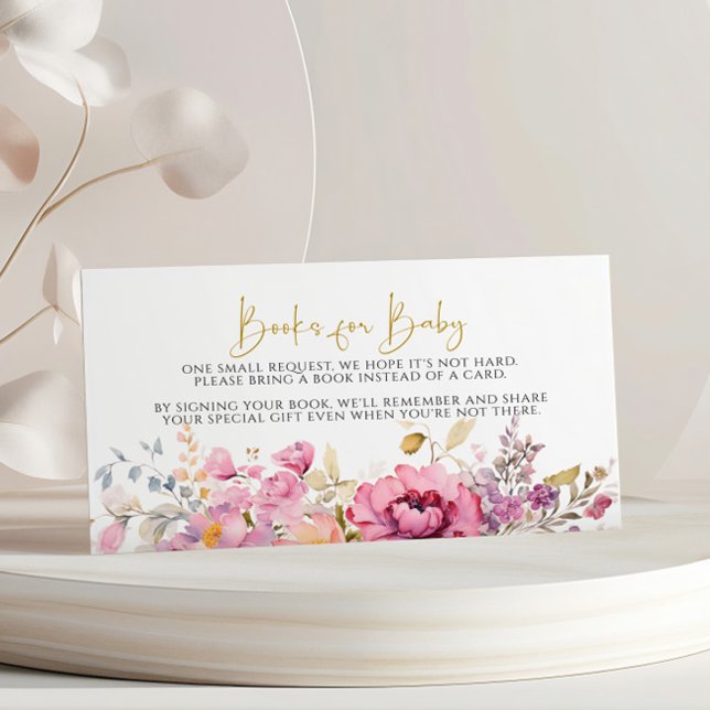 Purple Wildflowers Books for Baby Card (Creator Uploaded)