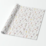 Purple Wildflowers Bridal Shower Boho Floral Wrapping Paper<br><div class="desc">Simple Light Purple Wildflowers Floral Border Bridal Shower Wrapping Paper</div>
