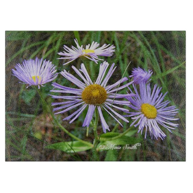 Purple Wildflowers Cutting Board (Front)
