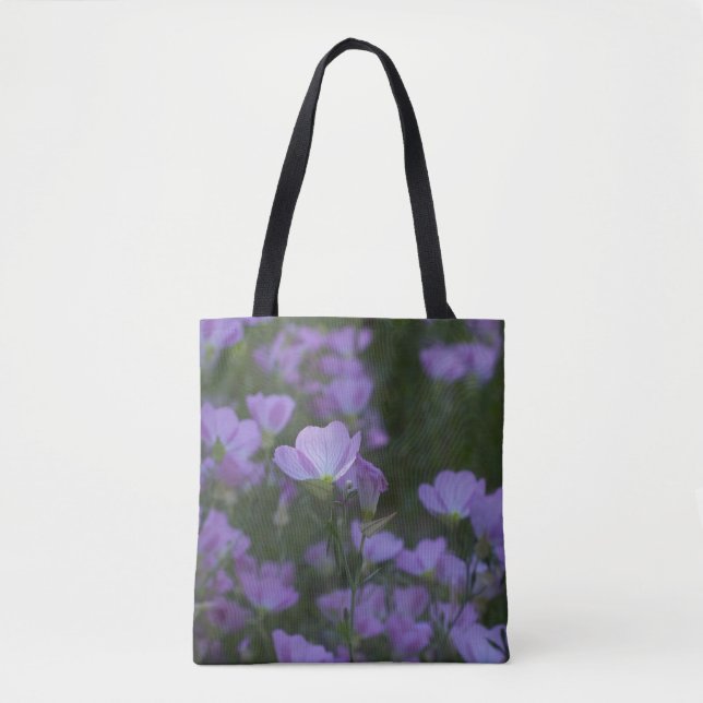 purple wildflowers tote bag (Front)