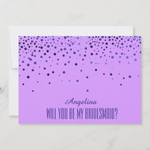 Purple Will you be my bridesmaid? Invitation