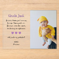 Purple Will You Be My Godfather Proposal Baptism