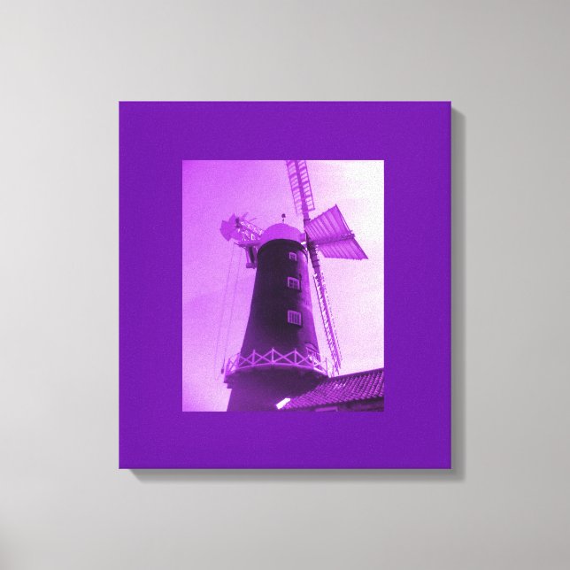 Purple Windmill Canvas Print (Front)