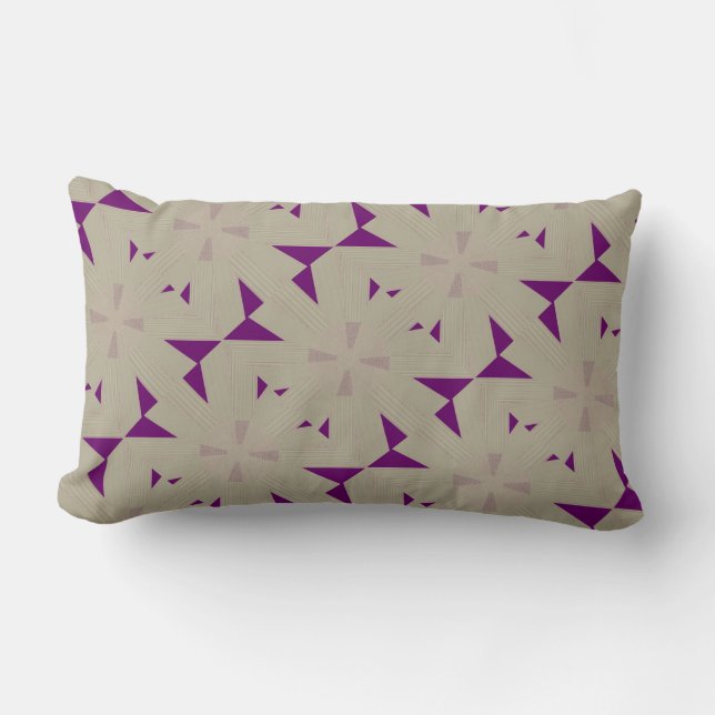 Purple Windmill Design Lumbar Cushion (Front)