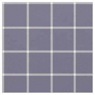 Purple Windowpane Check Plaid Fabric